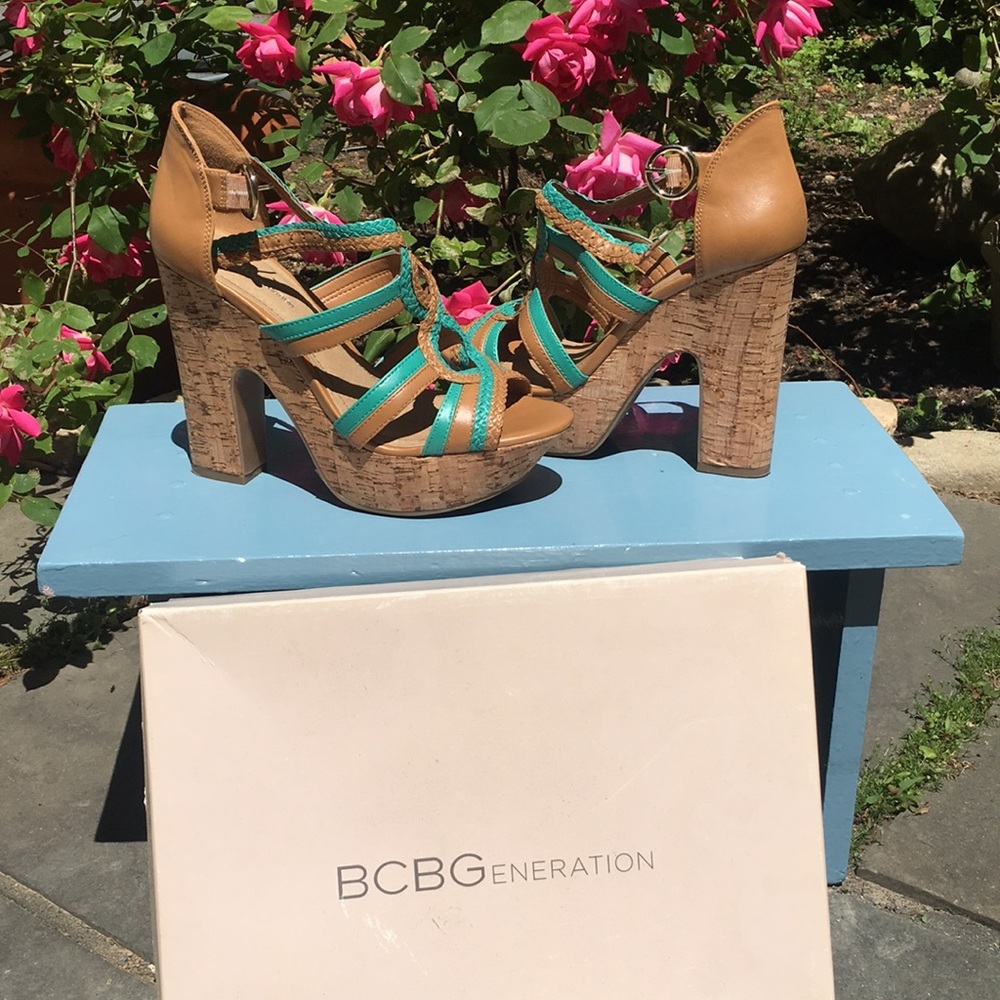 Cork open toe sandals